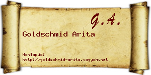 Goldschmid Arita névjegykártya